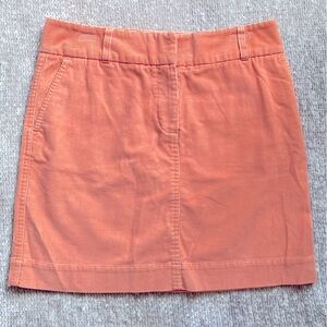 Vineyard Vines Corduroy Skirt, Peach, Pale Orange, Fall, Preppy, Classic, size 6